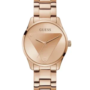 Guess Emblem Rose Gold Stainless Steel Rose Gold Dial Quartz Watch for Ladies – GW0485L2