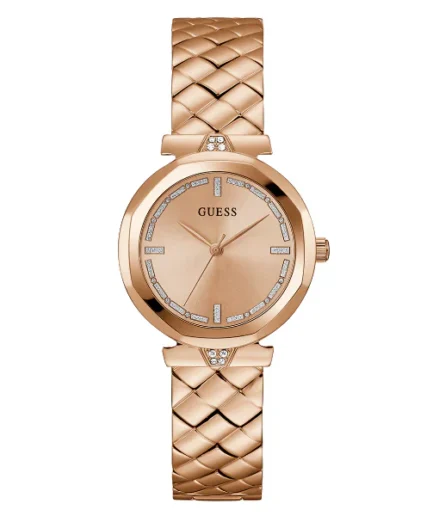 Guess Rumour Rose Gold Stainless Steel Rose Gold Dial Quartz Watch for Ladies – GW0613L3