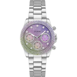Guess Sol Silver Stainless Steel Multicolor Dial Quartz Watch for Ladies – GW0483L1