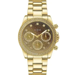 Guess Sol Gold Stainless Steel Gold Dial Quartz Watch for Ladies – GW0483L2