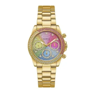 Guess Sol Gold Stainless Steel Multicolor Dial Quartz Watch for Ladies – GW0483L4