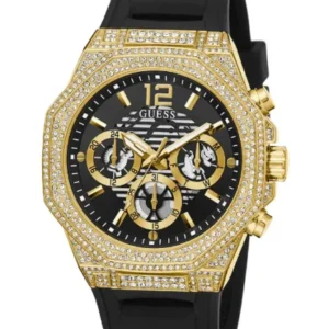 Guess Momentum Black Silicone Strap Black Dial Quartz Watch for Gents – GW0518G2