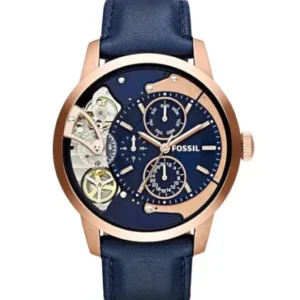 Fossil Townsman Blue Leather Strap Blue Dial Automatic Watch for Gents – ME1138