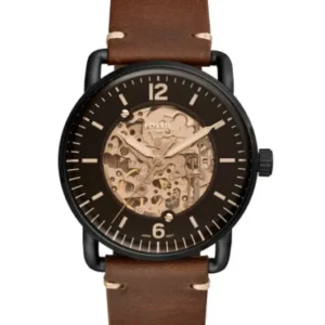 Fossil Commuter Brown Leather Strap Brown Dial Automatic Watch for Gents – ME3158