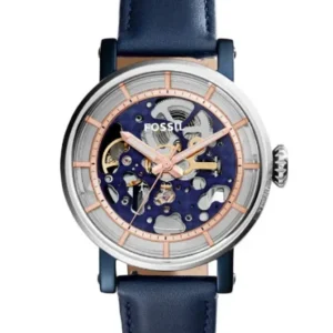 Fossil Original Boyfriend Blue Leather Strap Blue Dial Automatic Watch for Gents – ME3136