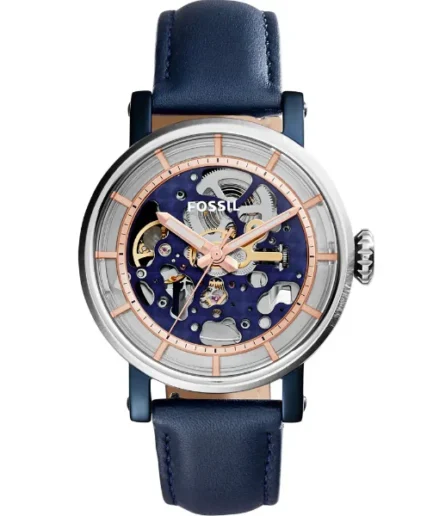 Fossil Original Boyfriend Blue Leather Strap Blue Dial Automatic Watch for Gents – ME3136