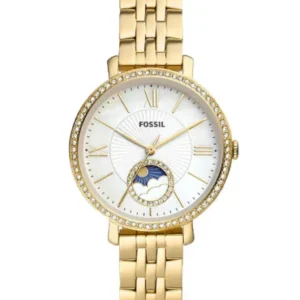 Fossil Jacqueline Sun Moon Gold Stainless Steel Mother Of Pearl Dial Quartz Watch for Ladies – ES5167