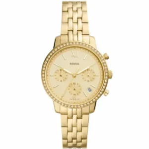 Fossil Neutra Gold Stainless Steel Gold Dial Chronograph Quartz Watch for Ladies – ES5219