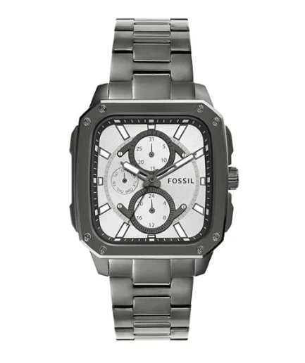Fossil Multifunction Gunmetal Stainless Steel Silver Dial Quartz Watch for Gents – BQ2657