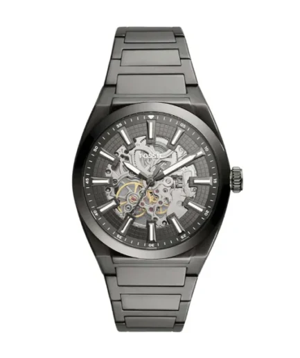 Fossil Everett Grey Stainless Steel Grey Dial Automatic Watch for Gents – ME3206
