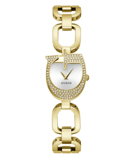Guess Gia Gold Stainless Steel Silver Dial Quartz Watch for Ladies – GW0683L2