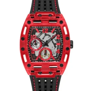 Guess Phoenix Black Silicone Strap Multicolor Dial Quartz Watch for Gents – GW0499G4