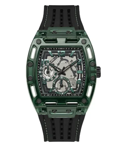 Guess Phoenix Black Silicone Strap Multicolor Dial Quartz Watch for Gents – GW0499G7