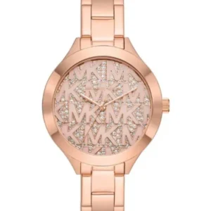 Michael Kors Slim Runway Rose Gold Stainless Steel Rose Gold Dial Quartz Watch for Ladies – MK4658