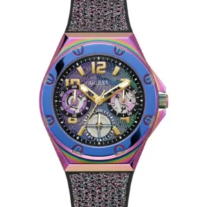 Guess Asteria Iridescent Silicone Strap Iridescent Dial Quartz Watch for Ladies – GW0620L4