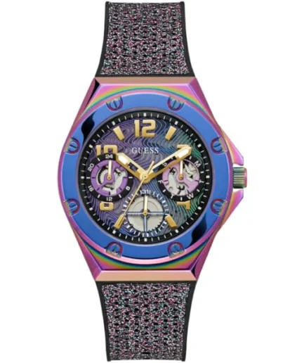 Guess Asteria Iridescent Silicone Strap Iridescent Dial Quartz Watch for Ladies – GW0620L4
