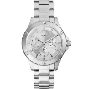 Guess Mist Silver Stainless Steel Silver Dial Quartz Watch for Ladies – W0443L1