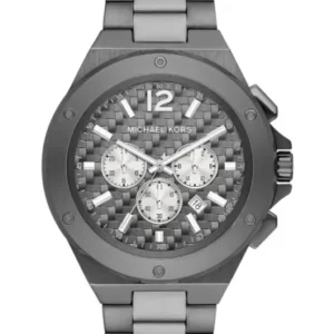Michael Kors Lennox Gunmetal Stainless Steel Grey Dial Chronograph Quartz Watch for Gents – MK9102