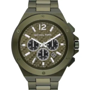Michael Kors Lennox Green Stainless Steel Green Dial Chronograph Quartz Watch for Gents – MK9103