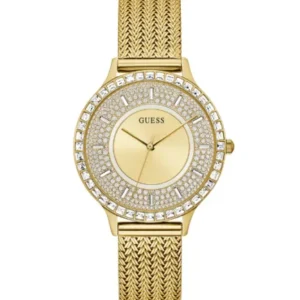 Guess Soiree Gold Stainless Steel Gold Dial Quartz Watch for Ladies – GW0402L2