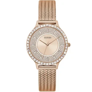 Guess Soiree Rose Gold Stainless Steel Rose Gold Dial Quartz Watch for Ladies – GW0402L3