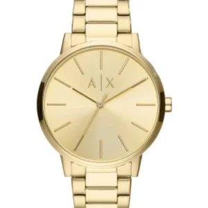 Armani Exchange Cayde Gold Stainless Steel Gold Dial Quartz Watch for Gents – AX2707