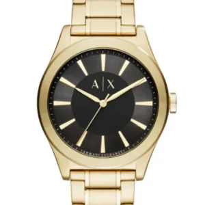 Armani Exchange Smart Gold Stainless Steel Black Dial Quartz Watch for Gents – AX2328