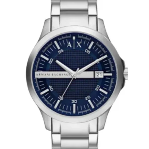 Armani Exchange Silver Stainless Steel Blue Dial Quartz Watch for Gents – AX2132
