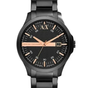 Armani Exchange Black Stainless Steel Black Dial Quartz Watch for Gents – AX2150