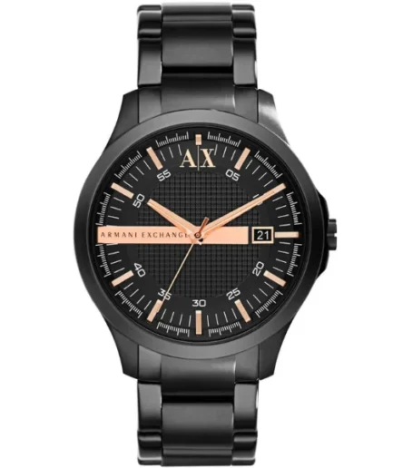 Armani Exchange Black Stainless Steel Black Dial Quartz Watch for Gents – AX2150