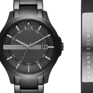 Armani Exchange Black Stainless Steel Black Dial Quartz Watch for Gents – AX7101