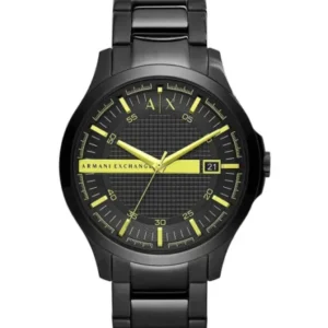 Armani Exchange Black Stainless Steel Black Dial Quartz Watch for Gents – AX2407