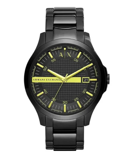 Armani Exchange Black Stainless Steel Black Dial Quartz Watch for Gents – AX2407