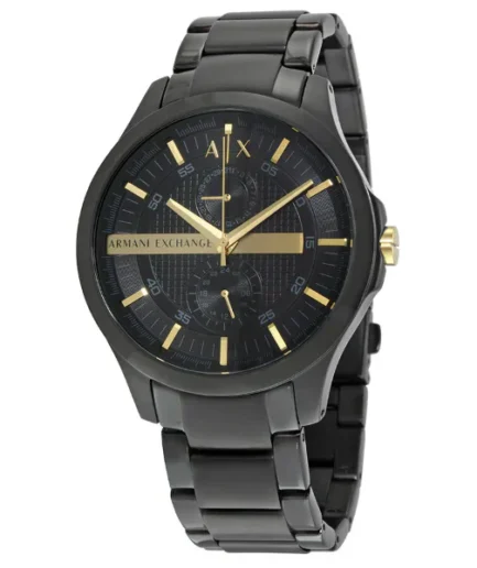 Armani Exchange Black Stainless Steel Black Dial Quartz Watch for Gents – AX2121