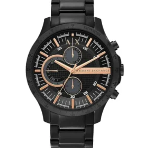 Armani Exchange Black Stainless Steel Black Dial Chronograph Quartz Watch for Gents – AX2429