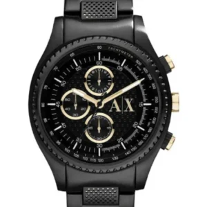 Armani Exchange Black Stainless Steel Black Dial Chronograph Quartz Watch for Gents – AX1604