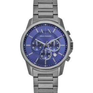 Armani Exchange Gunmetal Stainless Steel Blue Dial Chronograph Quartz Watch for Gents – AX1731