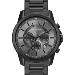 Armani Exchange Gunmetal Stainless Steel Gunmetal Dial Chronograph Quartz Watch for Gents – AX7140