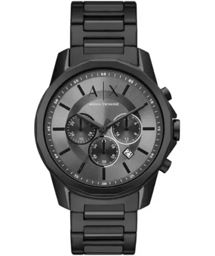 Armani Exchange Gunmetal Stainless Steel Gunmetal Dial Chronograph Quartz Watch for Gents – AX7140