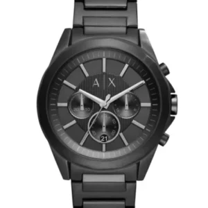 Armani Exchange Black Stainless Steel Black Dial Chronograph Quartz Watch for Gents – AX2601