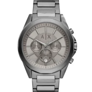 Armani Exchange Grey Stainless Steel Grey Dial Chronograph Quartz Watch for Gents – AX2603