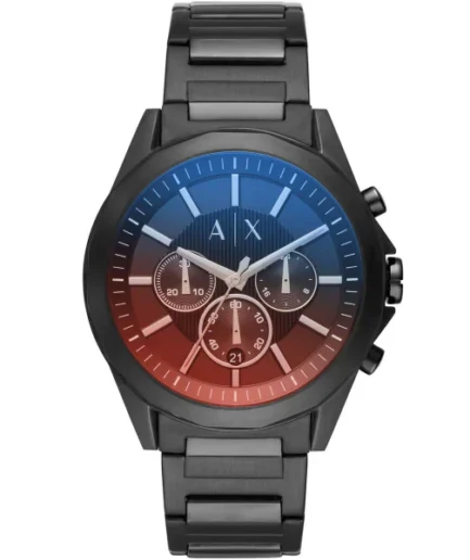 Armani Exchange Black Stainless Steel Multicolor Dial Chronograph Quartz Watch for Gents – AX2615