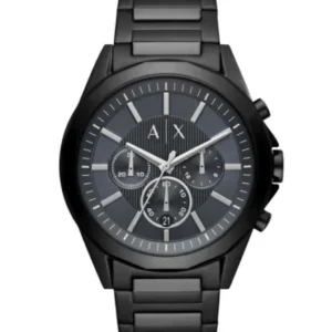 Armani Exchange Black Stainless Steel Black Dial Chronograph Quartz Watch for Gents – AX2639