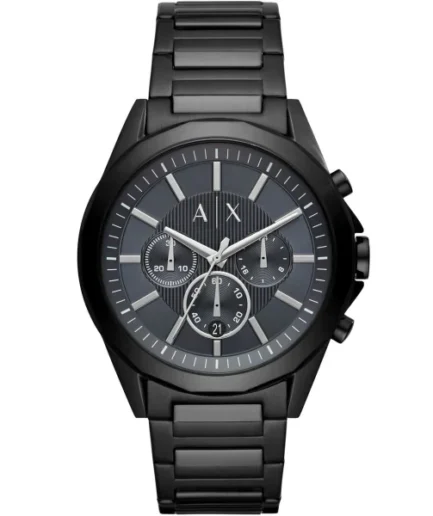 Armani Exchange Black Stainless Steel Black Dial Chronograph Quartz Watch for Gents – AX2639