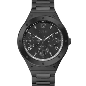 Guess Men’s Quartz Black Stainless Steel Black Dial 44mm Watch GW0454G3