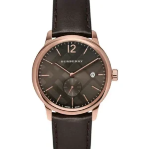 Burberry Brown Leather Strap Brown Dial Quartz Watch for Gents – BU10012