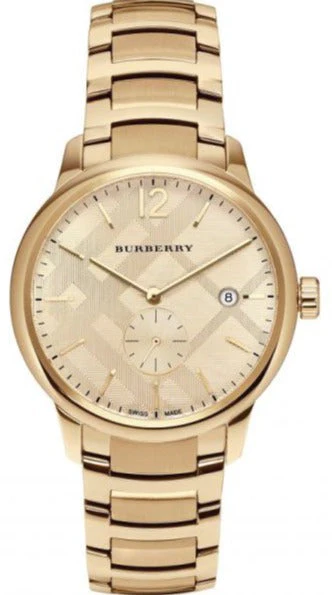 Burberry The Classic Gold Stainless Steel Gold Dial Quartz Watch for Gents – BU10006 - Image 4