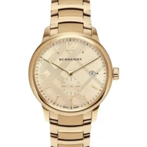 Burberry The Classic Gold Stainless Steel Gold Dial Quartz Watch for Gents – BU10006
