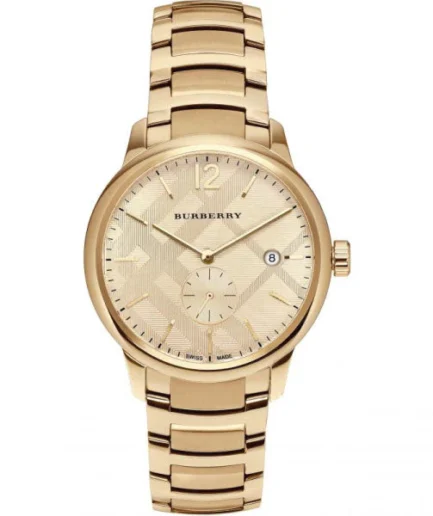 Burberry The Classic Gold Stainless Steel Gold Dial Quartz Watch for Gents – BU10006