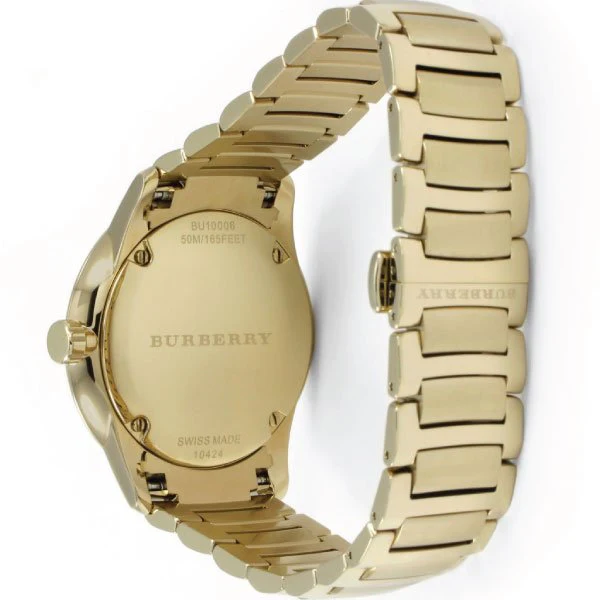 Burberry The Classic Gold Stainless Steel Gold Dial Quartz Watch for Gents – BU10006 - Image 6